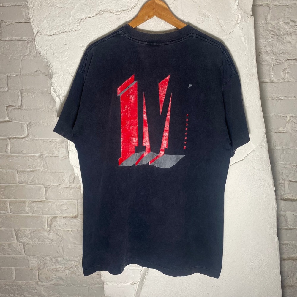 Vintage 90s Marlboro Faded Pocket T-Shirt Mens XL Black 90s American Born